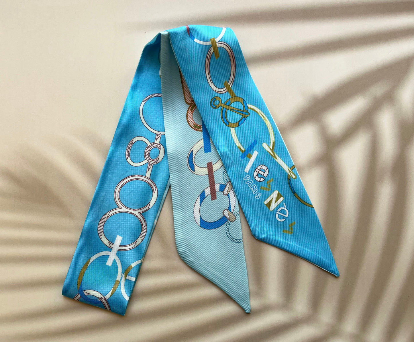 Chain Printed Skinny Scarf | Bag Handle | Bag Charm | Hair Ribbon Headband | Neck Scarf