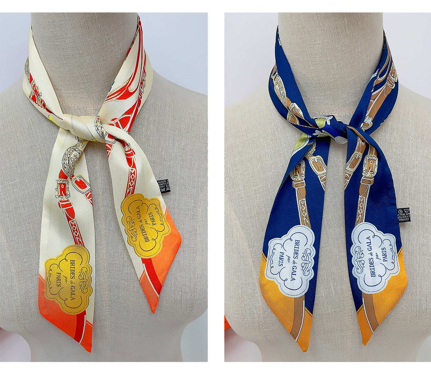 New Rope Printed Skinny Scarf | Bag Handle | Bag Charm | Hair Ribbon Headband | Neck Scarf