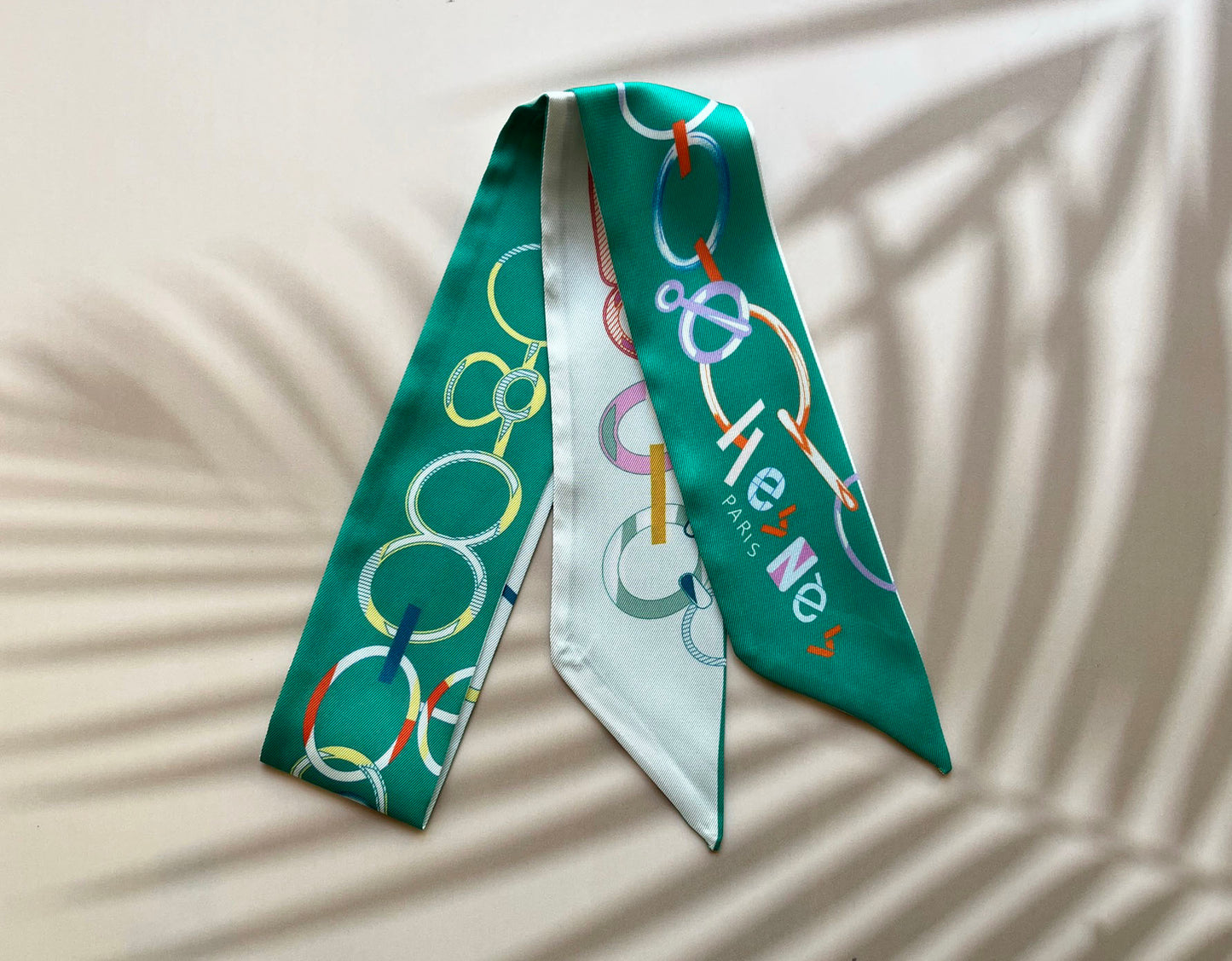 Chain Printed Skinny Scarf | Bag Handle | Bag Charm | Hair Ribbon Headband | Neck Scarf