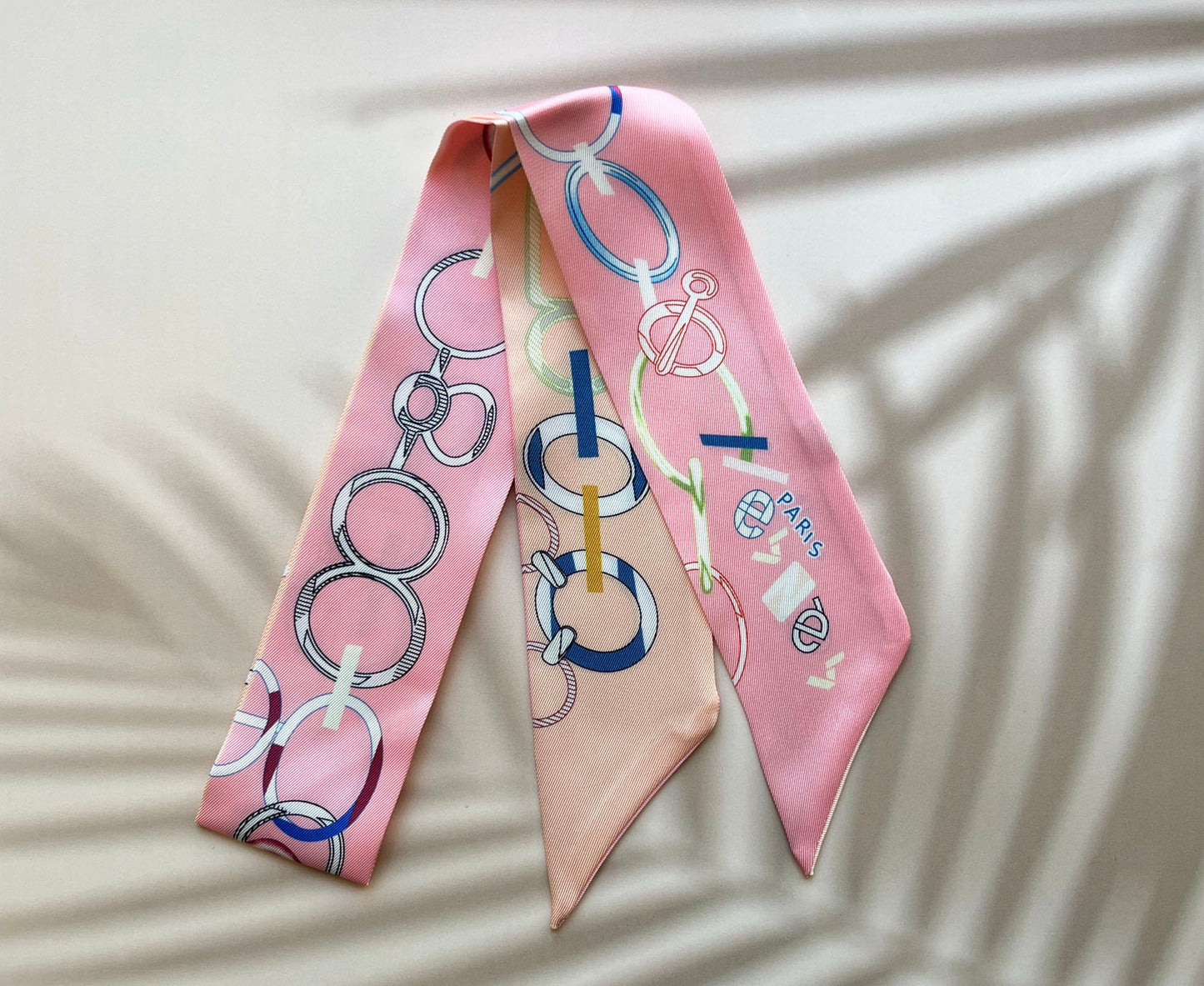 Chain Printed Skinny Scarf | Bag Handle | Bag Charm | Hair Ribbon Headband | Neck Scarf