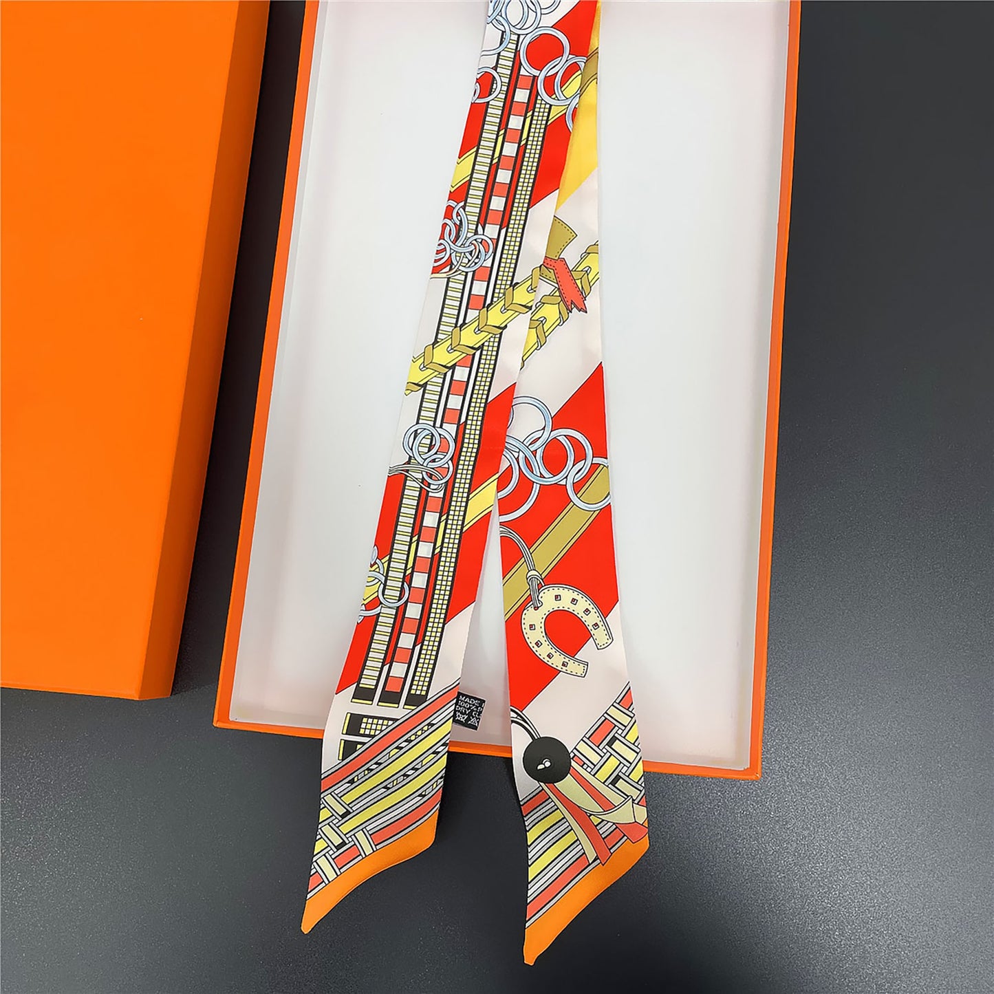 Hoof Whip Printed Skinny Scarf | Bag Handle | Bag Accessories | Hair Ribbon Headband | Neck Scarf
