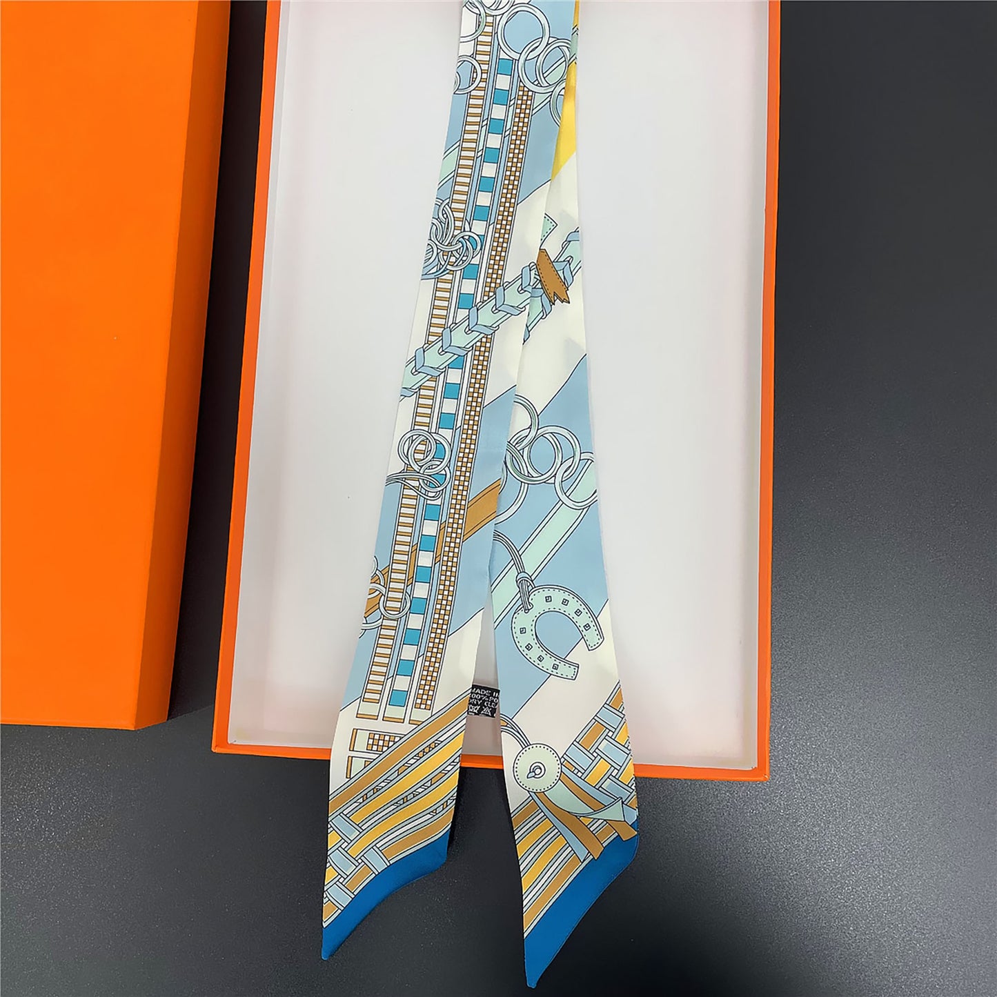 Hoof Whip Printed Skinny Scarf | Bag Handle | Bag Accessories | Hair Ribbon Headband | Neck Scarf