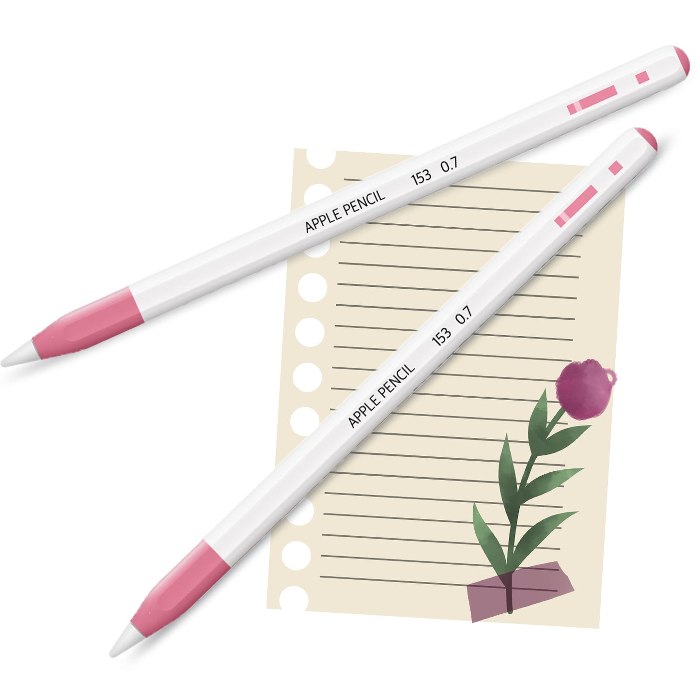 Apple Pencil Skin 2 Pack Ultra Thin 3M Vinyl Cover for Pro & 2nd Gen | Premium Vinyl Greenguard Gold Ink Full wrap Cover Case
