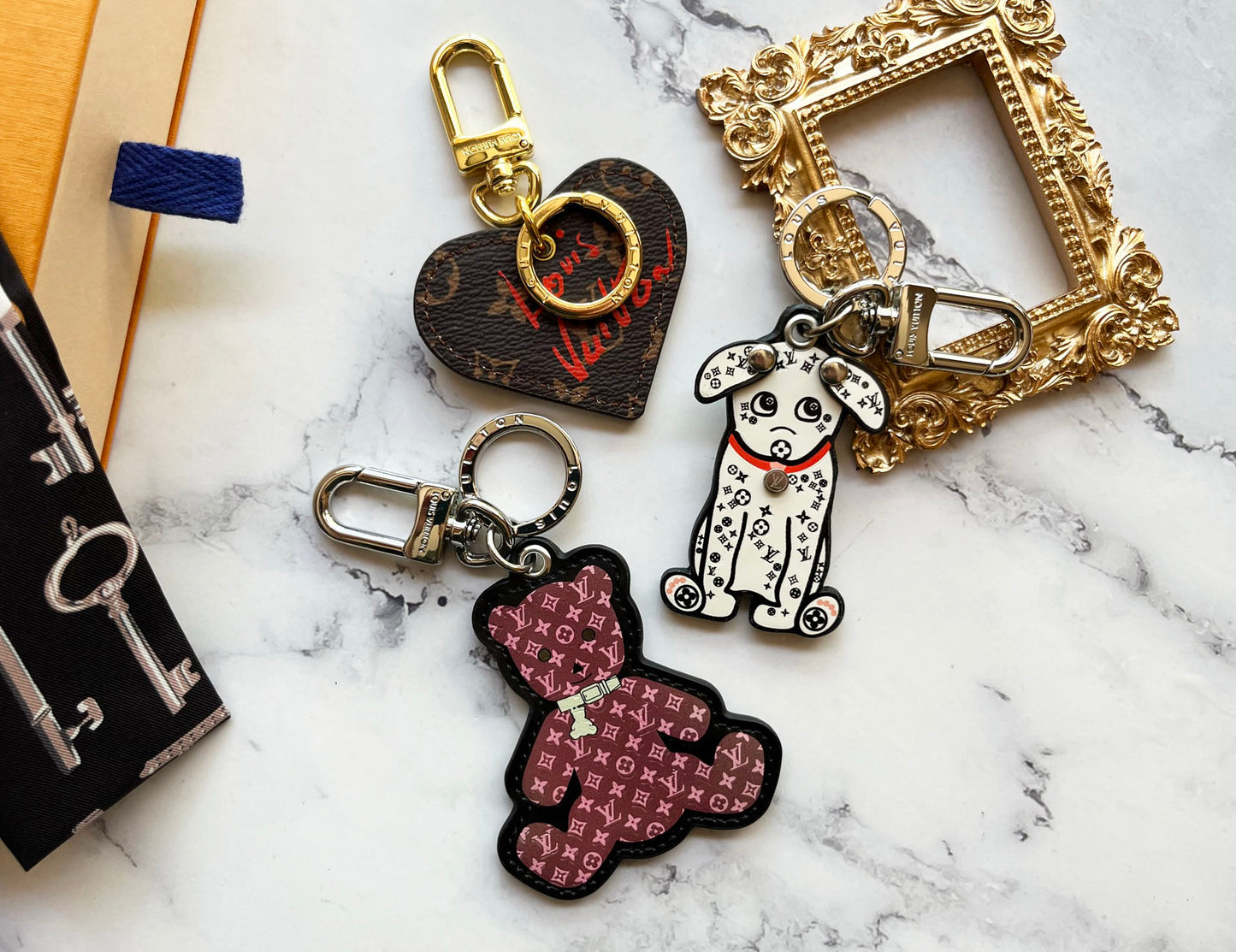 Cute Bear Dog Heart Design Bag Charm Keychain Keyring Pendant Bag accessories