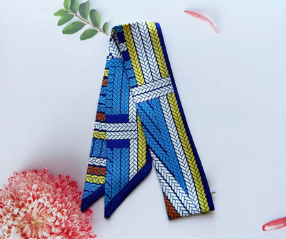 Rope Printed Skinny Scarf | Bag Handle | Bag Accessories | Hair Ribbon Headband | Neck Scarf