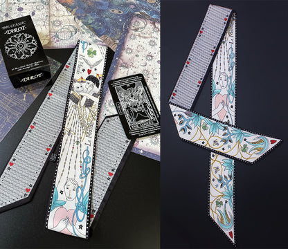 Tarot Printed Skinny Scarf | Bag Handle | Bag Accessories | Hair Ribbon Headband | Neck Scarf