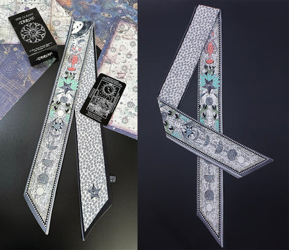 Tarot Printed Skinny Scarf | Bag Handle | Bag Accessories | Hair Ribbon Headband | Neck Scarf