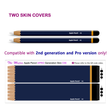 Apple Pencil Skin [2 Pack] Ultra Thin 3M Premium Vinyl Cover Classic Design- 2nd Generation