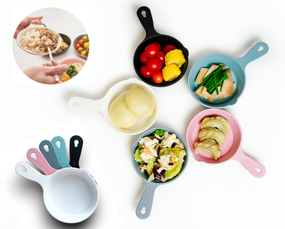 Made in Korea Handled Plate Bowls Microwave Dishwasher Safe 먹방 손잡이 앞접시 | Appetizer, Snack plate, Soup Bowls, Cereal Bowl Dessert Plates Salad Bowl with Handle 먹방 그릇 앞접시