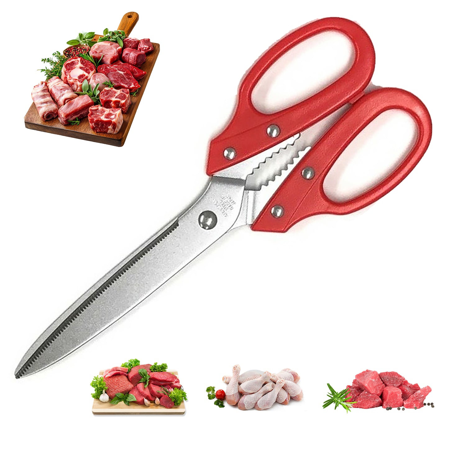 Tanaka Kitchen Shears Heavy Duty Japanese Stainless Steel 강주은 주방가위 | Multipurpose Kitchen Scissors Diamond Cut Japan Scissors 타나카 방산시장 깡스가위