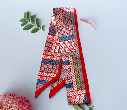 Rope Printed Skinny Scarf | Bag Handle | Bag Accessories | Hair Ribbon Headband | Neck Scarf