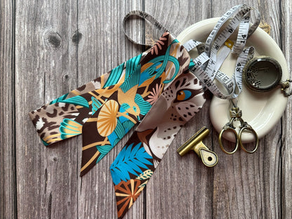 Bird Printed Skinny Scarf | Bag Handle | Bag Accessories | Hair Ribbon Headband | Neck Scarf