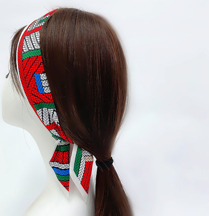 Rope Printed Skinny Scarf | Bag Handle | Bag Accessories | Hair Ribbon Headband | Neck Scarf