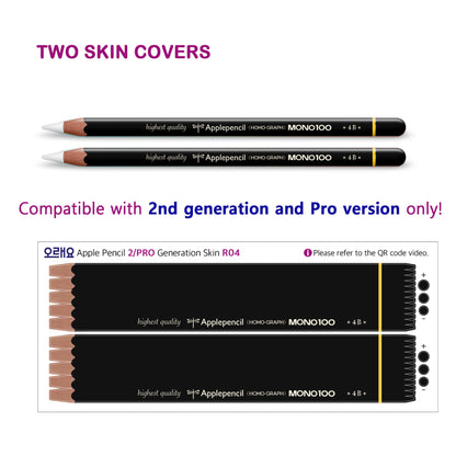Apple Pencil Skin 2 Pack Ultra Thin 3M Vinyl Cover for Pro & 2nd Gen | Premium Vinyl Greenguard Gold Ink Full wrap Cover Case