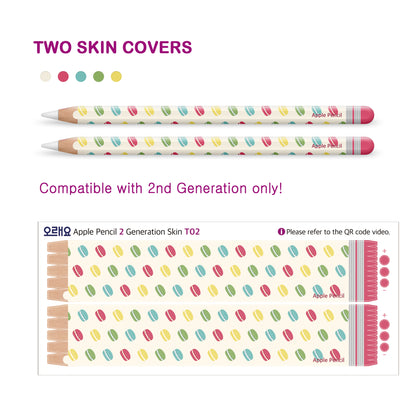 Apple Pencil Skin [2 Pack] Ultra Thin 3M Premium Vinyl Cover Cute Design- 2nd Generation