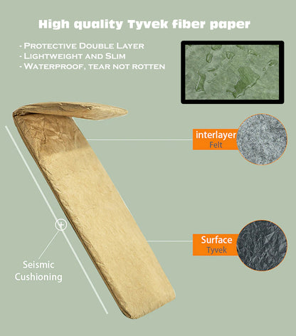 Tyvek Tablet E-Reader Kindle Oasis Sleeve 6-7inch Pouch Scrapbooking Stickers Organizer | Vintage/Retro Style Fiber Paper Sleeve Case Bag Pouch for Tablet Waterproof