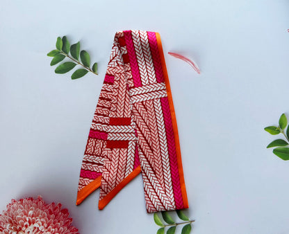 Rope Printed Skinny Scarf | Bag Handle | Bag Accessories | Hair Ribbon Headband | Neck Scarf