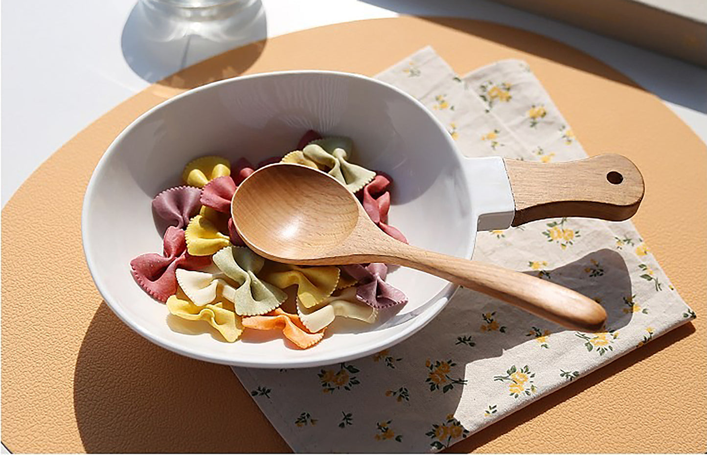 Korean Mukbang Spoon Chopsticks 2 Set Wood Ramen Udon 먹방 스푼 대왕 수저 | Extra Large Spoon and Chopsticks Set, Natural Wood Utensil 2 Set Korean Japanese Tableware 먹방 점보 수저 젓가락 국자