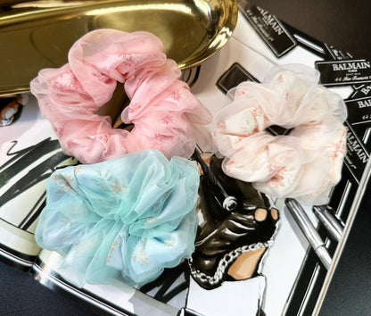 3 Color Premium Hair Scrunchies Pack