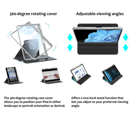 Retro Vibe Notebook iPad Case iPad 10-11 Air 11 Mini 6-7 Protective Cover | Vintage Style Notebook Design iPad Case Slim Stand Protective Cover Full Body Protective Cover