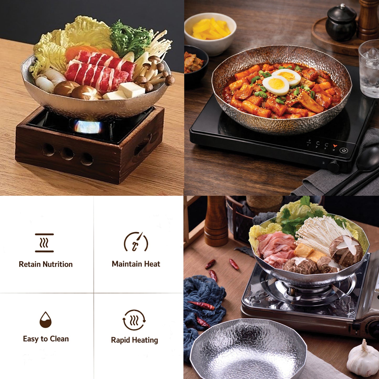 Premium Sukiyaki Pot Shabu Hot Pot 흑백요리사 최강록 셰프 스키야키팬  | Korean style Multi-Purpose Cookware for Shabu Ramen, Cooking Bowl, Serving Platter Culinary class Wars Pot 스키야키팬, 전골, 나베