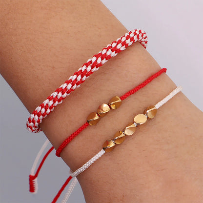 Handmade Braided rope bracelets | Copper Beads Bracelets | Couple Yoga bracelets