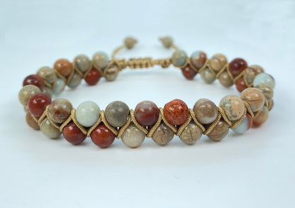 Handmade Bracelets| 0.2inch(6mm) Healing Natural Stone Bracelets| Beads Bracelets