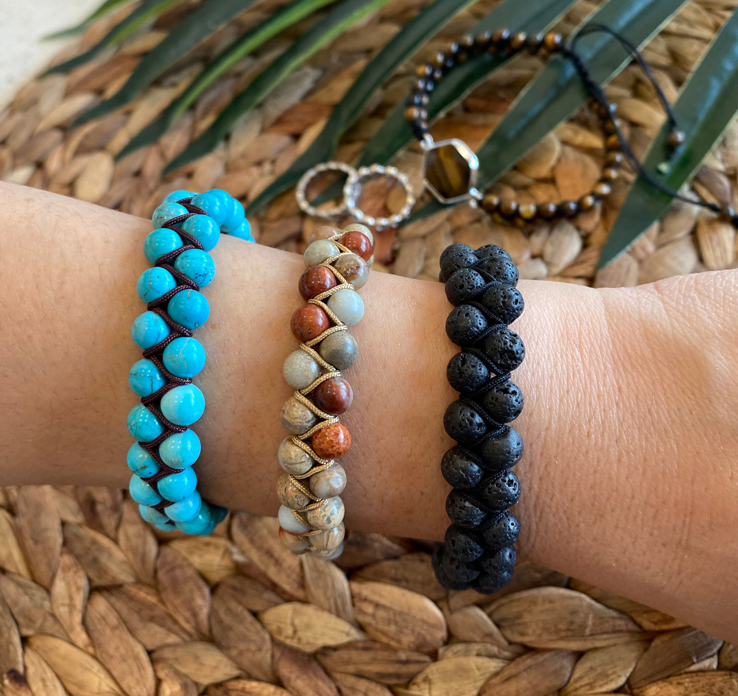 Handmade Bracelets| 0.2inch(6mm) Healing Natural Stone Bracelets| Beads Bracelets