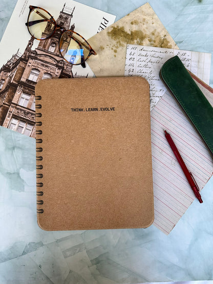 Retro Vibe Notebook iPad Case iPad 10-11 Air 11 Mini 6-7 Protective Cover | Vintage Style Notebook Design iPad Case Slim Stand Protective Cover Full Body Protective Cover