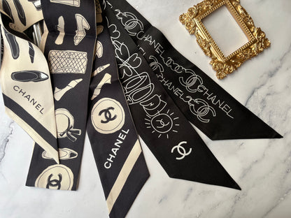 Handmade CC Accessories Printed Skinny Scarf