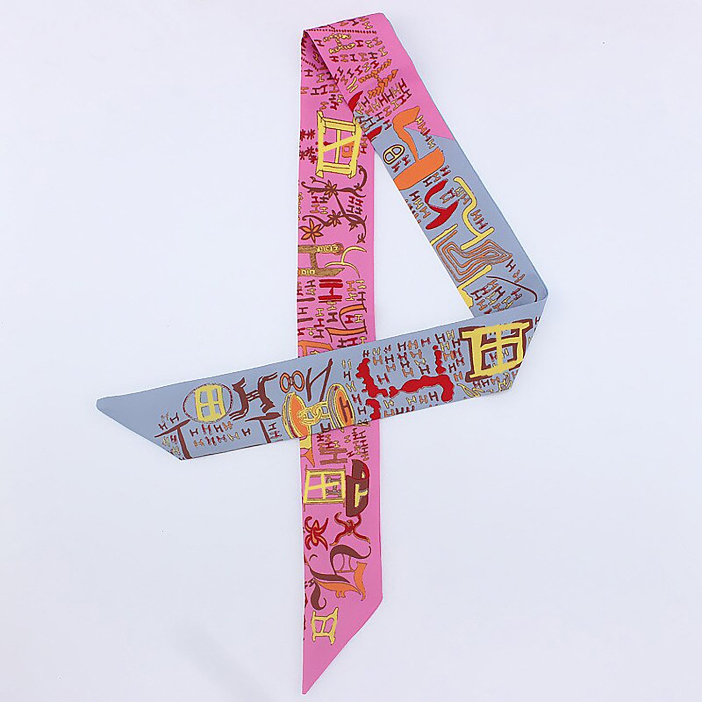 Letter Printed Skinny Scarf | Bag Handle | Bag Accessories | Hair Ribbon Headband | Neck Scarf